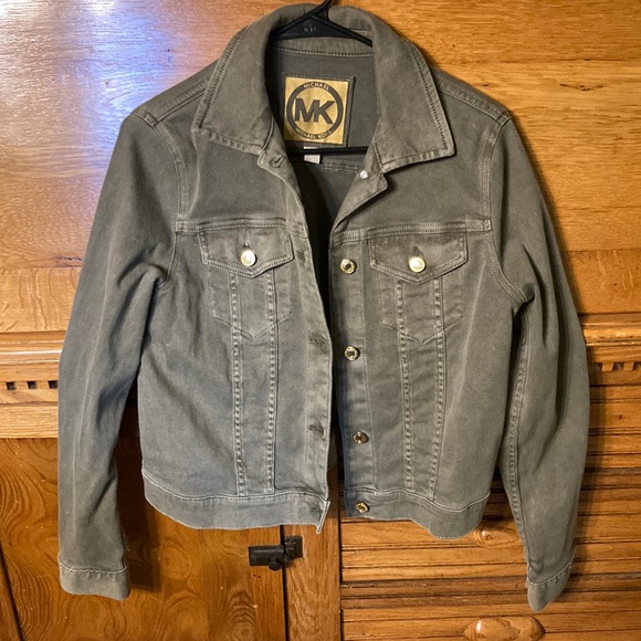 Michael Kors Jackets & Blazers - Michael Kors Olive Green Denim Jacket